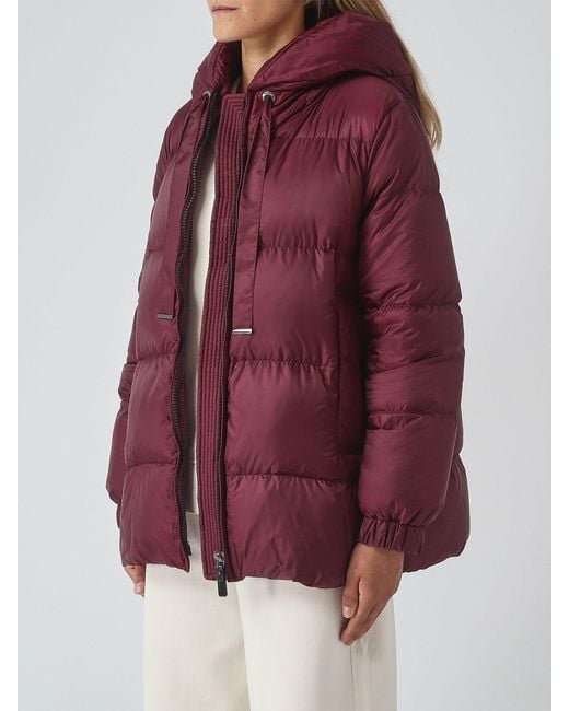 Max Mara Red Short Down Jacket
