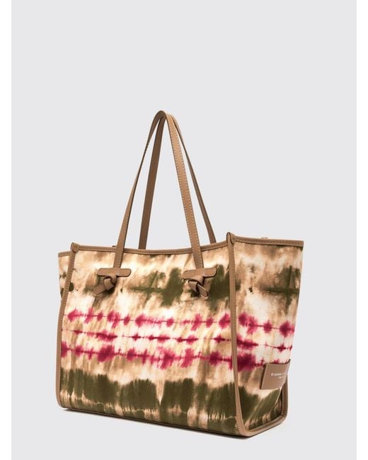 Gianni Chiarini Pink Marcella Tie-Dye Canvas Bag