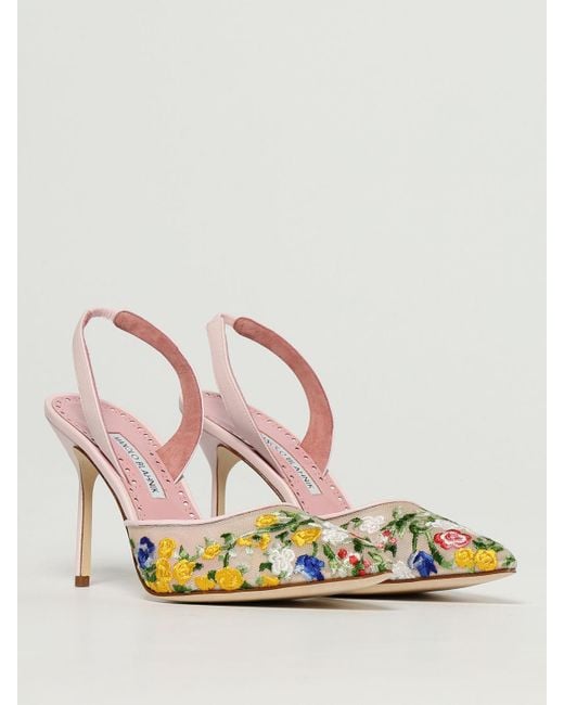 Scarpe Con Tacco Donna di Manolo Blahnik in Metallic