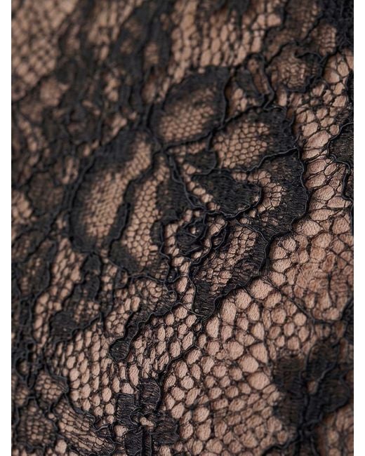 Wolford Black Slim Fit Lace Jumpsuit With Long Sleeves And Round Neck