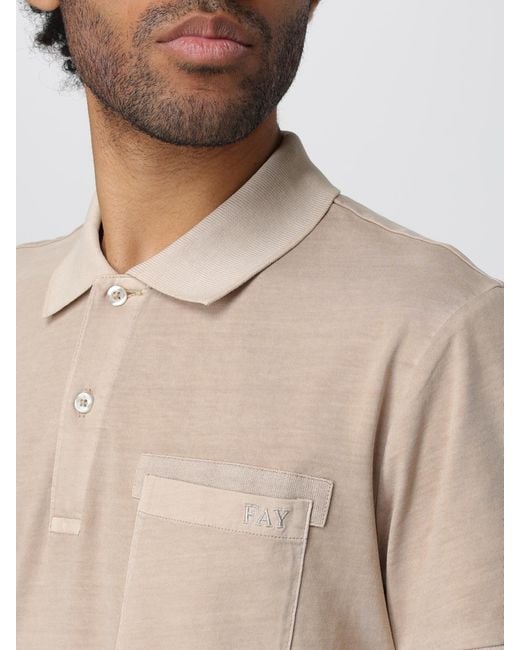 Camiseta Hombre Fay de hombre de color Natural