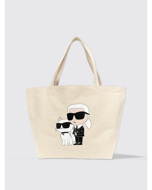 Karl Lagerfeld Natural Tote Bags
