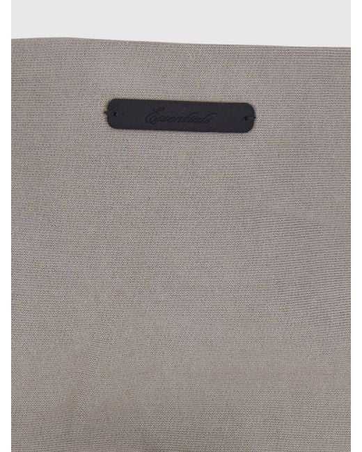 Fear Of God Gray Cotton Hoodie With Logo And Dropped Shoulders for men