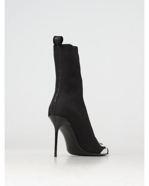 Balmain Black Flat Ankle Boots