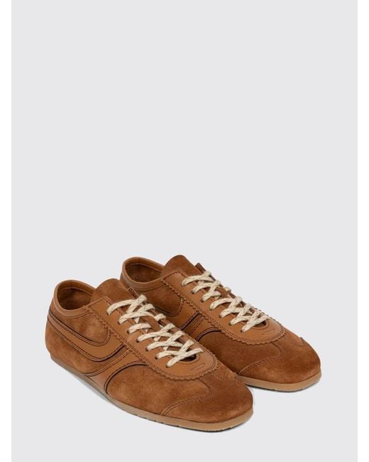 Dries Van Noten Brown Leather Sneakers