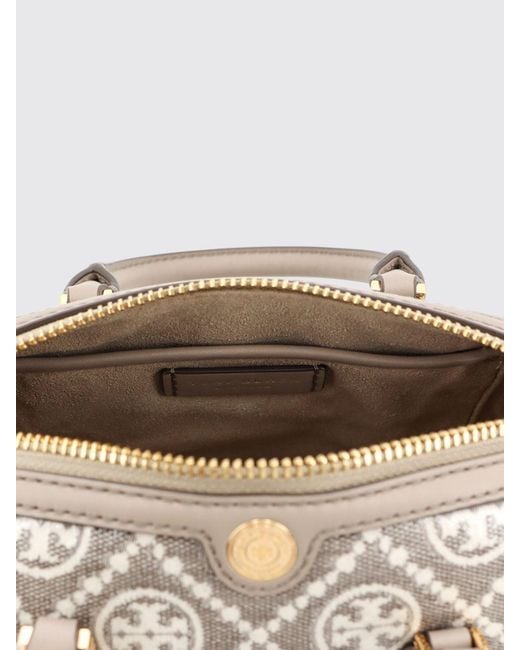 Tory Burch Multicolor Barrel Mini Monogram Cotton Boston Bag With Double T Logo