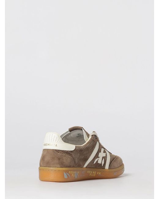 Premiata Brown Bonnie Suede Sneakers for men