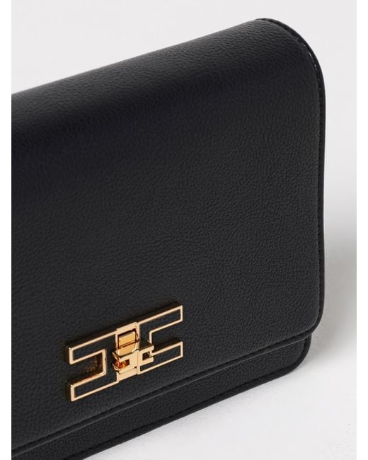 Elisabetta Franchi Black Schultertasche Damen