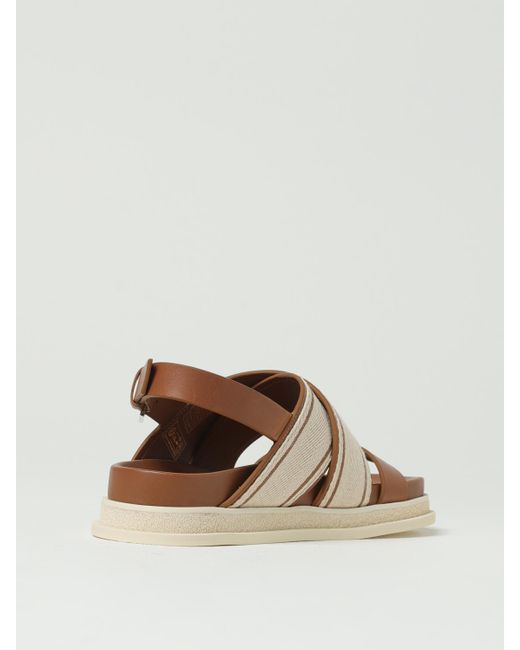 Jimmy Choo Natural Flache Sandalen Damen