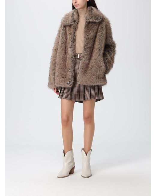 Liu Jo Brown Fur Coats