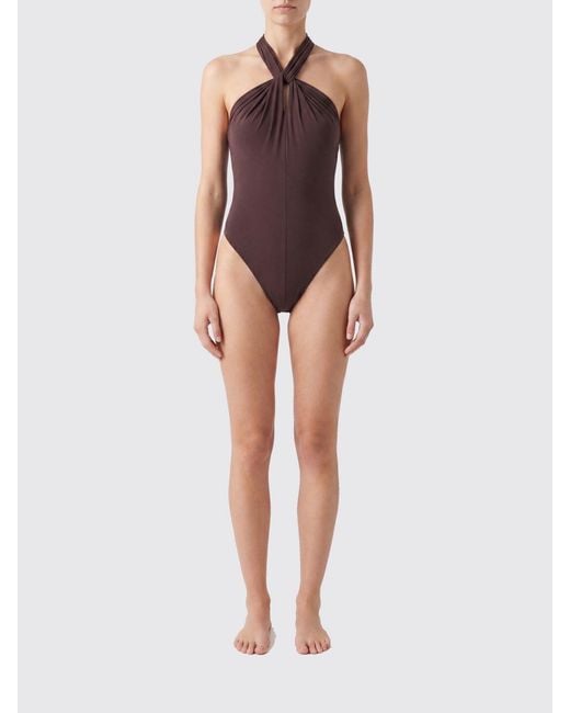 FEDERICA TOSI Brown Polyamide One Piece Swimsuit