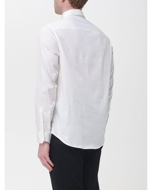 ARMANI EXCHANGE White Classic Cotton Poplin Shirt for men