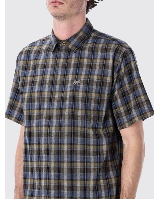 ERL Black Check Cotton Blend Shirt for men
