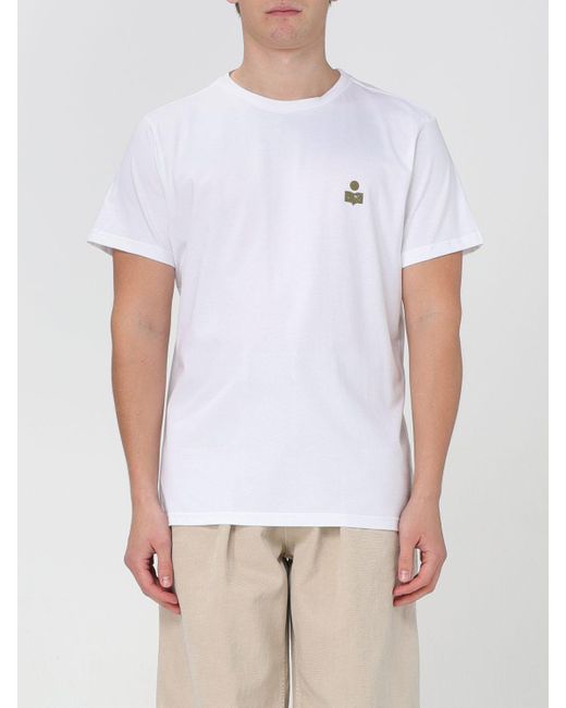 T-shirt di cotone di Isabel Marant in White da Uomo