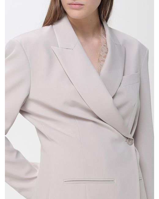 Patrizia Pepe Gray Double Breasted Blazer
