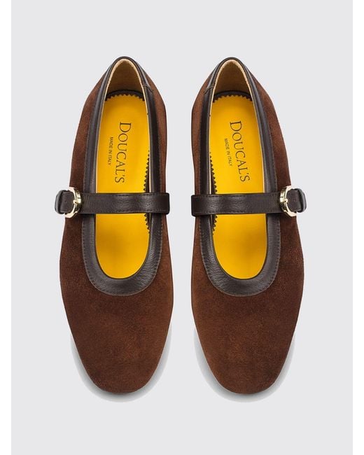 Doucal's Brown Suede Ballerinas
