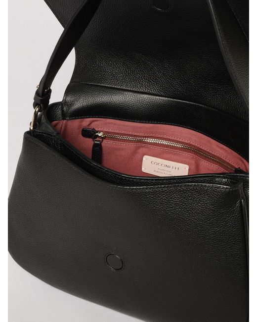 Coccinelle Black Mavery Grained Leather Bag