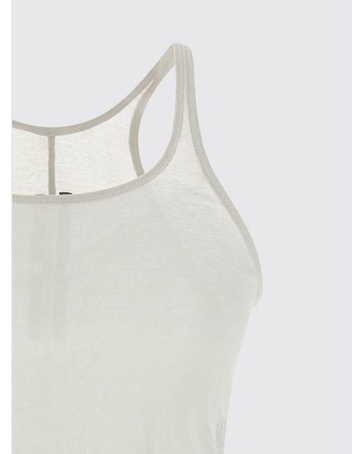 Rick Owens White Cotton Cropped Top
