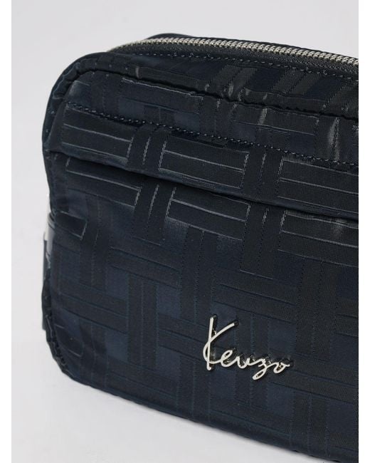 KENZO Black Printed Polyester Belt Bag for men