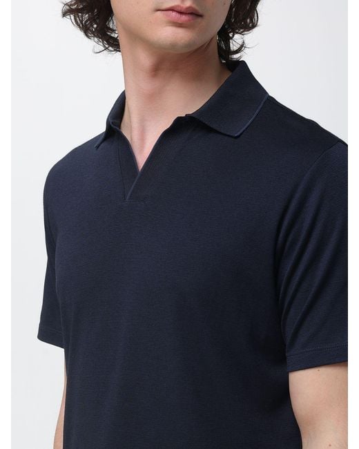 Paul & Shark Blue Polo Cotone Lyocell Cotton Blend Polo for men