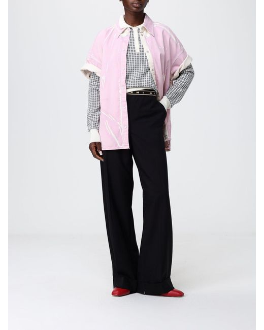 Marni Gray Checked Virgin Wool And Silk Polo Shirt