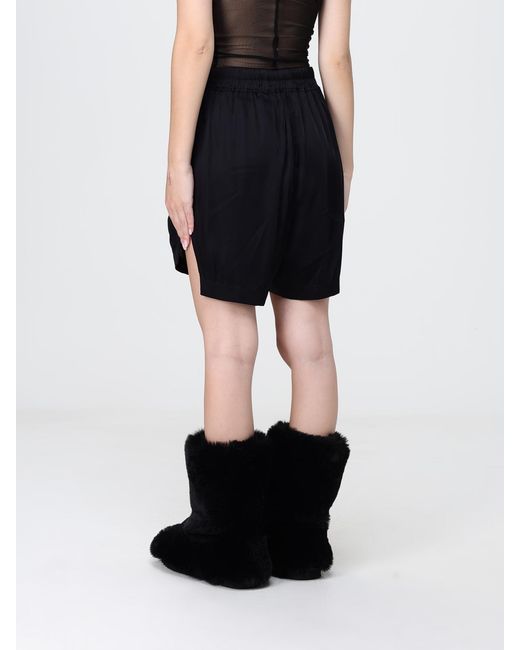 Rick Owens Blue Satin Drawstring Shorts