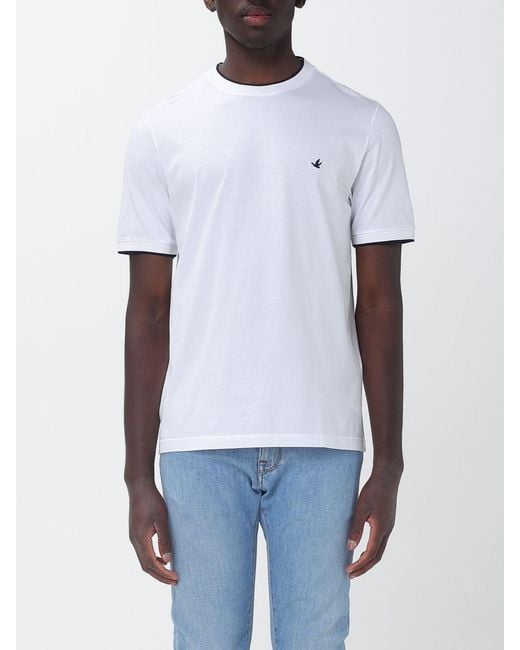 Brooksfield Men's White Cotton T-Shirt