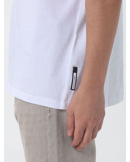 ARMANI EXCHANGE White Basic Crew Neck Cotton T-Shirt for men