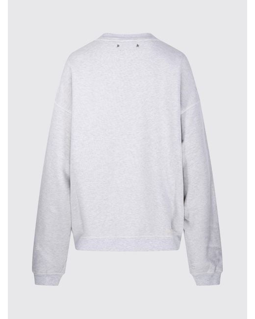 Golden Goose Deluxe Brand Gray Cotton Crewneck Sweatshirt for men