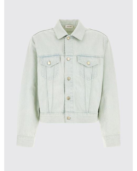 Fear Of God Gray Bleached Shirt Jacket With A Classic Collar for men