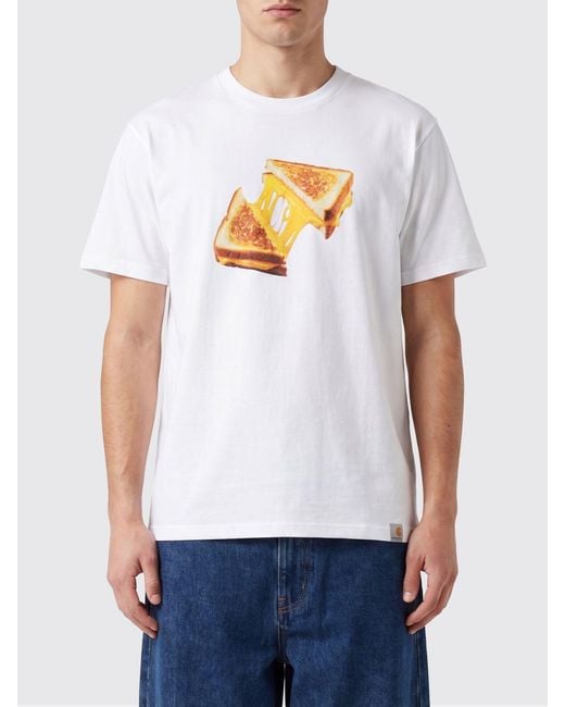 Carhartt White Pop Graphic Print Cotton T-Shirt for men