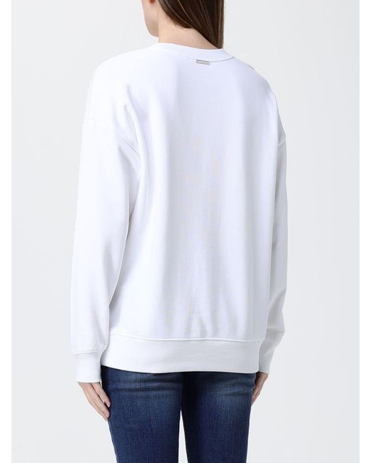Michael Kors White Cotton Crewneck Sweatshirt