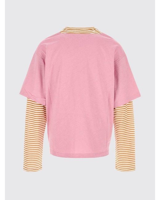 Marni Red Striped Cotton Blend T-Shirt for men