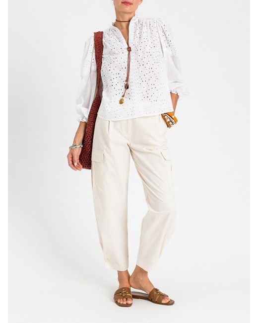 Twinset White Sangallo Shirt