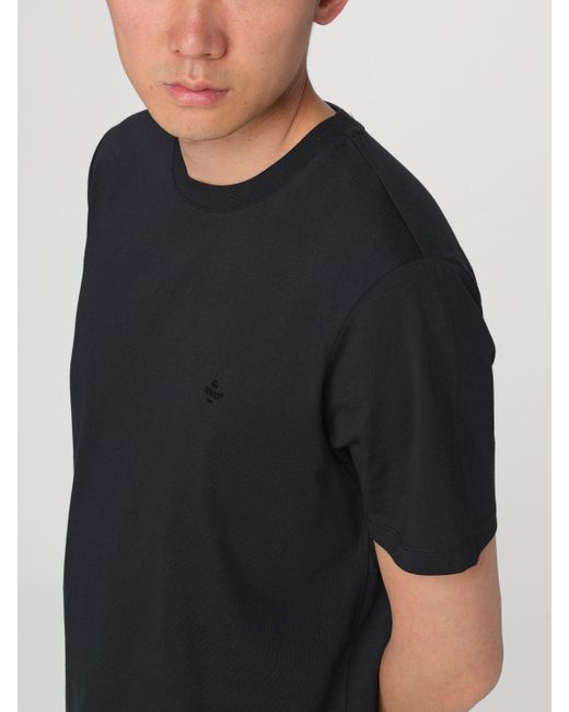 T-shirt in cotone con logo ricamato di Liu Jo in Black da Uomo
