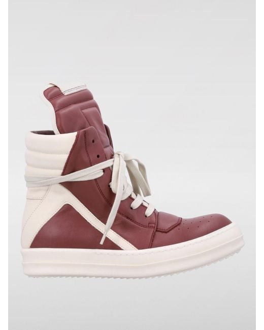 Rick Owens Pink Geobasket Sneakers
