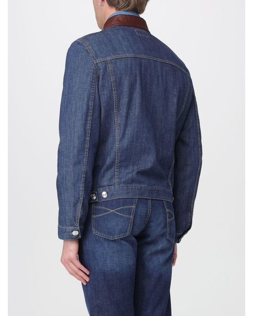 Brunello Cucinelli Blue Denim Jacket for men