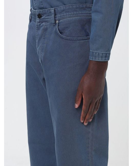 Stone Island Blue Straight Fit Cotton Denim Jeans for men