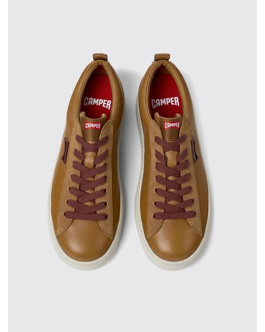 Camper Brown Runner Leather Sneakers for men