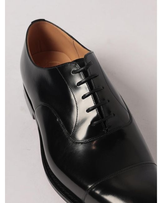 Church's Black Brushed Leather Oxford Shoes for men
