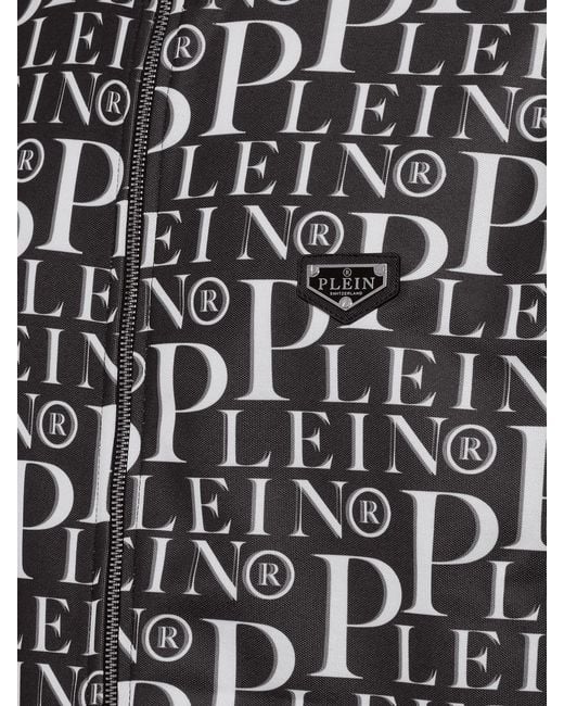 Philipp Plein Black Cotton-Blend Turtleneck Sweatshirt With Hexagon Logo for men