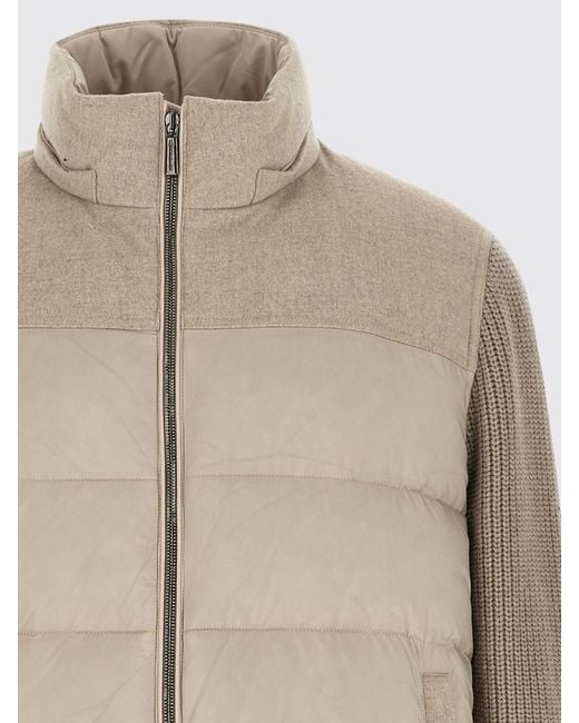 Moorer Natural Jesse-Stp Quilted Wool And Cashmere Down Jacket With Hood for men