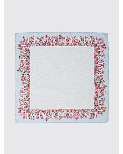 Twinset Multicolor Modal Scarf With Floral Print