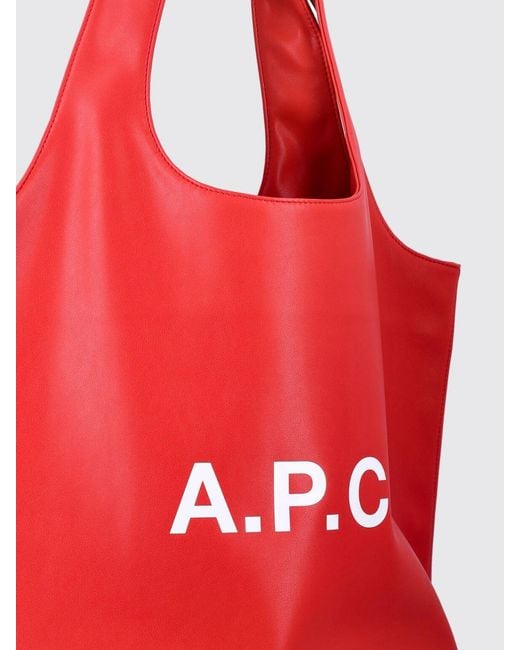 A.P.C. Red Ninon Faux Leather Shoulder Bag for men