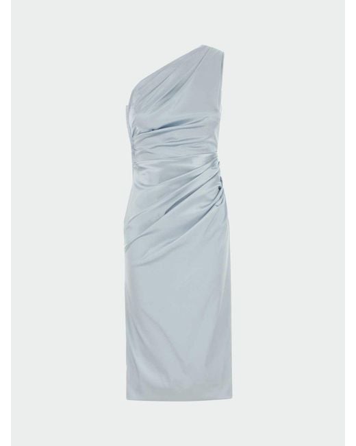 Dolce & Gabbana Blue Dolce &Amp Gabbana One-Shoulder Satin Dress