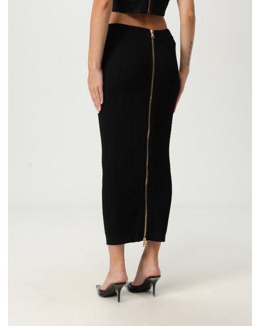 Falda Mujer Balmain de color Black