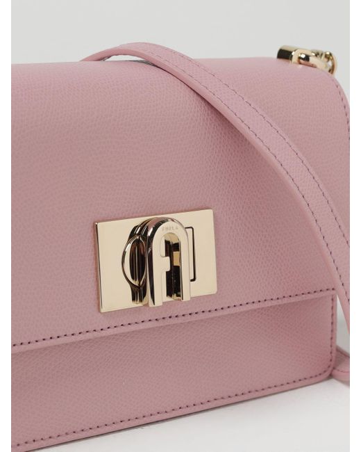 Furla Pink 1927 Bag In Grained Leather