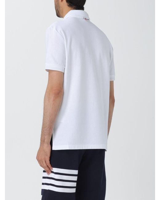 Thom Browne White Polo Shirt for men