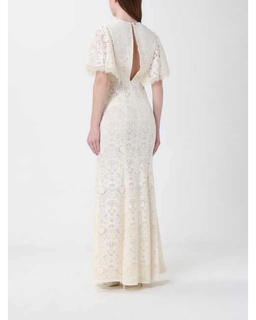 Twinset White Long Lace Dress