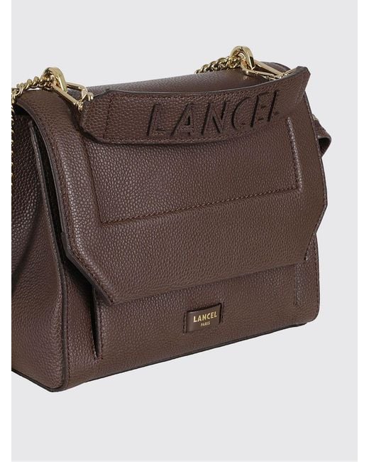 Lancel Brown Ninon Grained Leather Bag